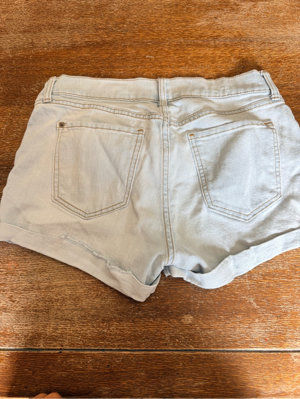 Old Navy Light Blue Denim Roll-Cuff Shorts - Picture 2 of 3